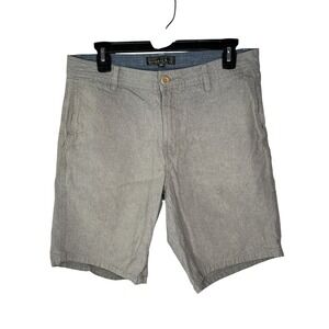 United By‎ Blue Mens 100% Organic Cotton Bermuda Shorts Pockets Grey 30